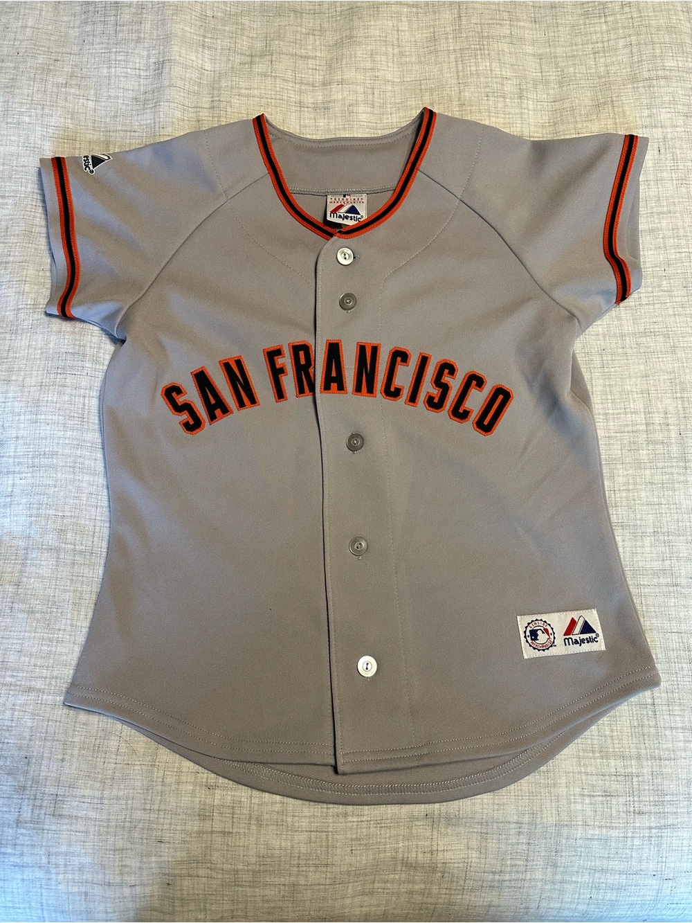 Majestic Kids' San Francisco Gray Baseball Jersey